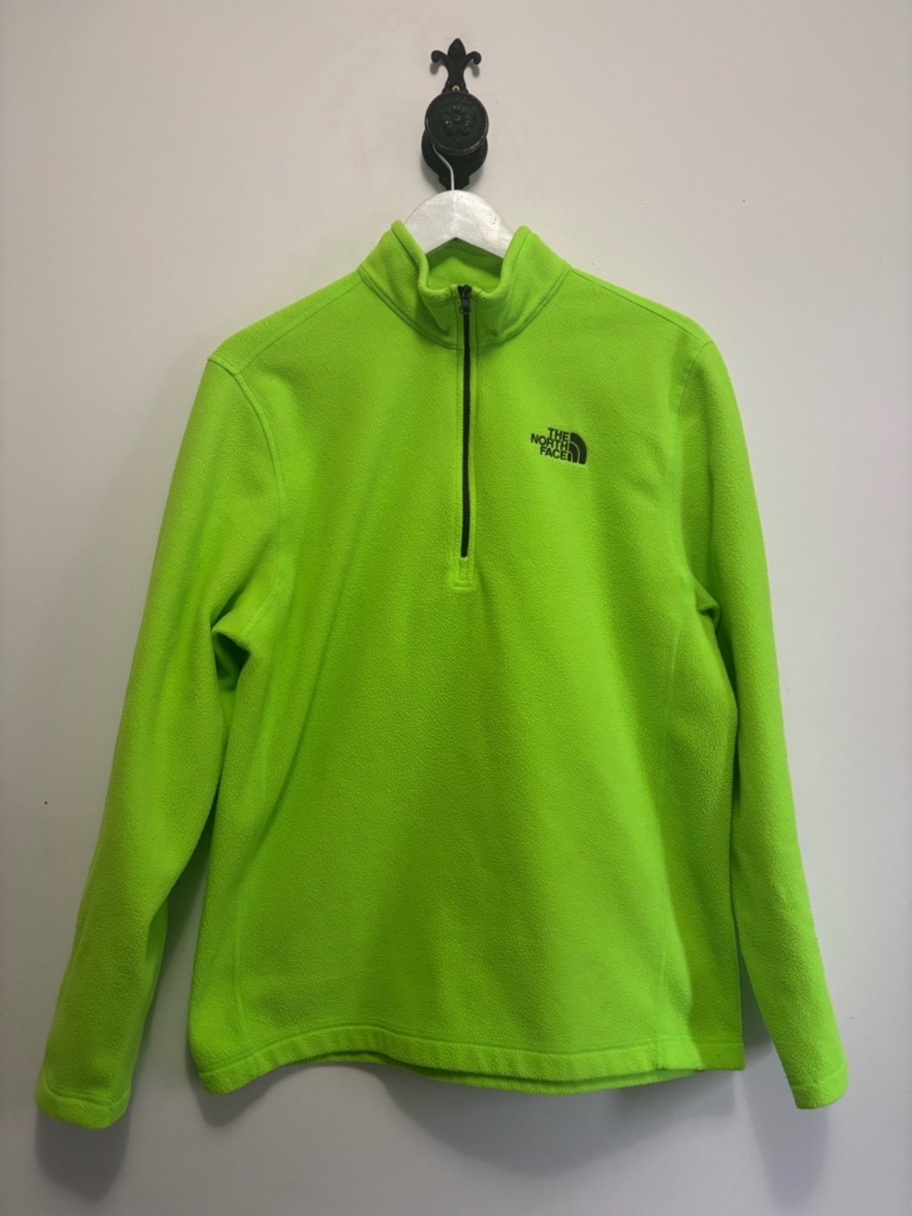 The North Face Lime Green Lightweight Half-Zip Fleece Jacket